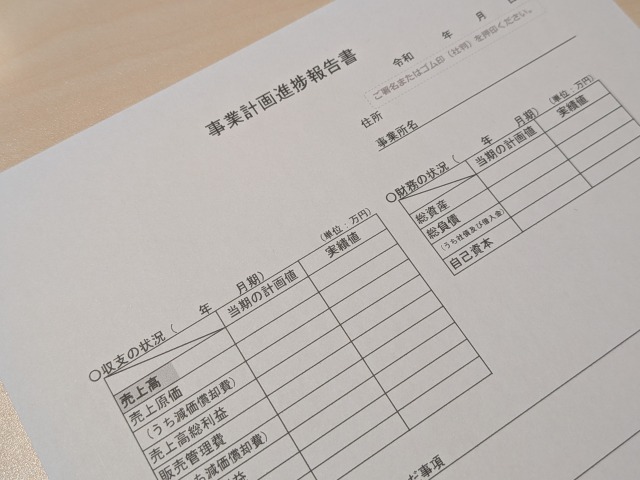 事業計画進捗報告書