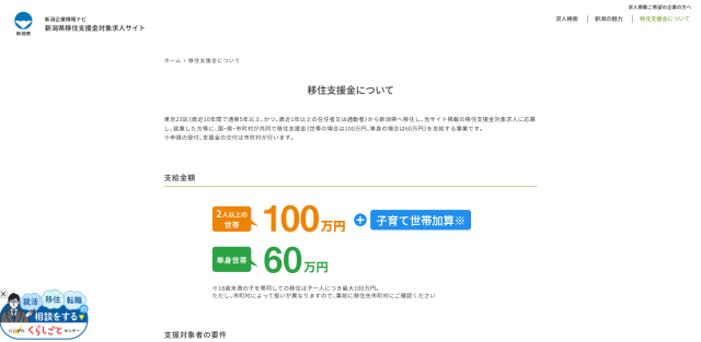 新潟県移住支援金